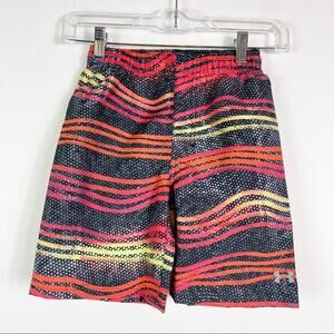 Under Armour NWT BOYS Atomic Wave Stripe Volley Swim Trunks Shorts 2T